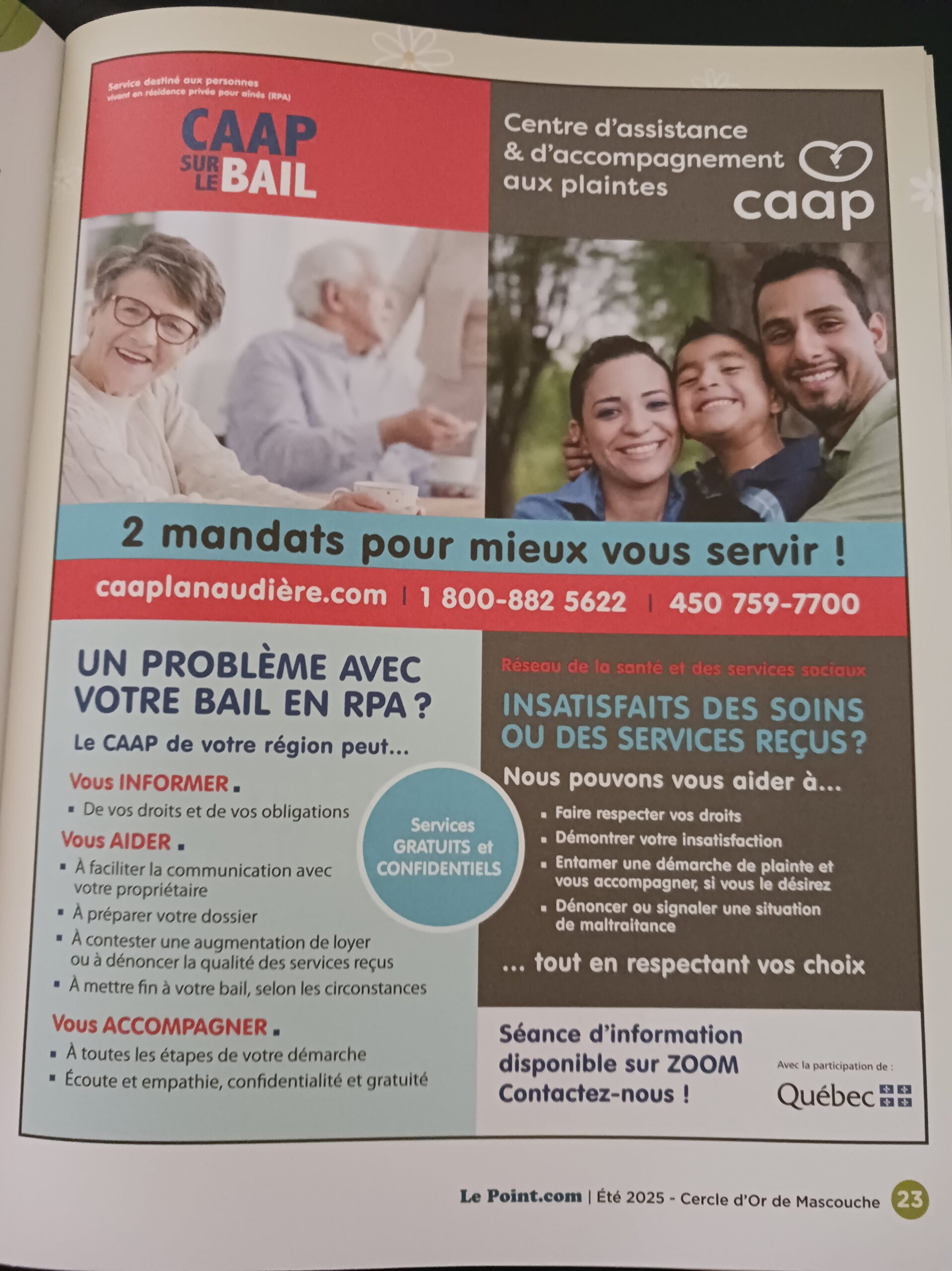CAAP Centre d'assistance & d'accompagnement aux plaintes